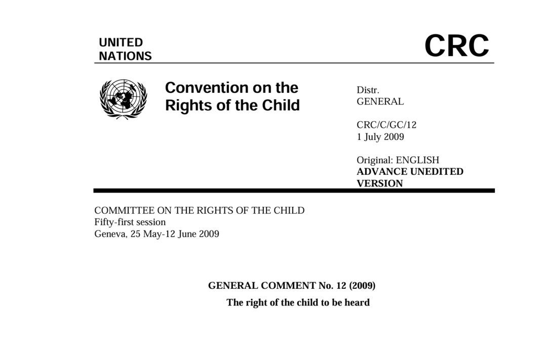 Генерален коментар бр.12 Правото на детето да биде слушнато